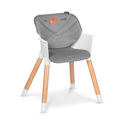 Lionelo - Chaise haute 2 en 1 pour enfant KOEN Grey Stone
