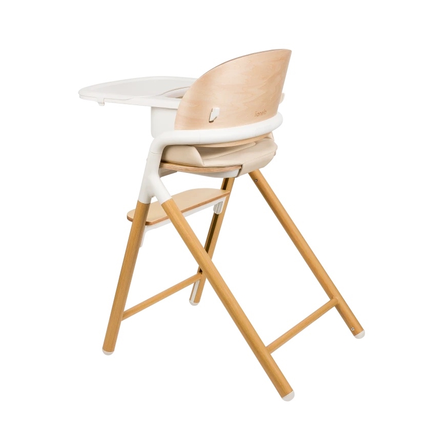 Lionelo - Chaise haute 3 en 1 pour enfant CELIA Blanc / bois naturel