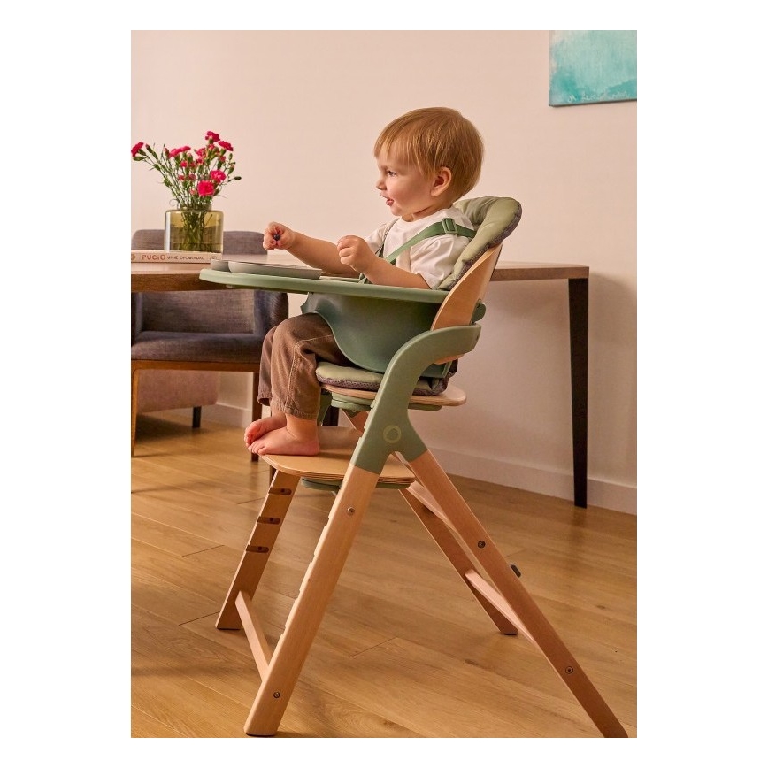 Lionelo - Chaise haute 3 en 1 pour enfant MEGAN Bois Vert