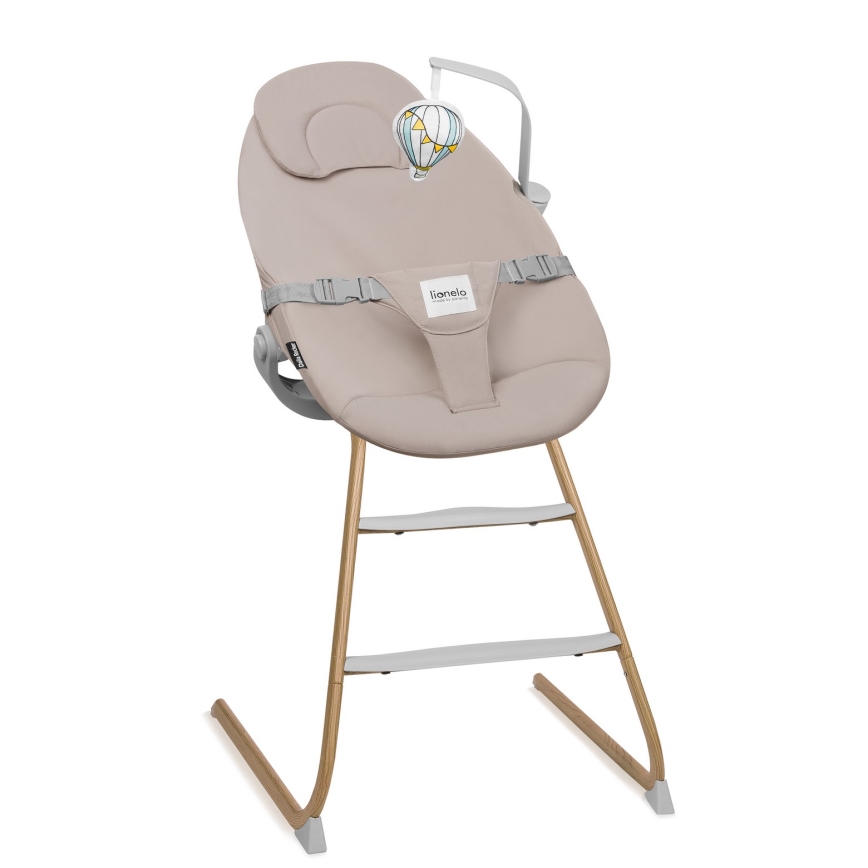 Lionelo - Chaise haute 4 en 1 pour enfant DALIA SET Gris Pierre Naturel