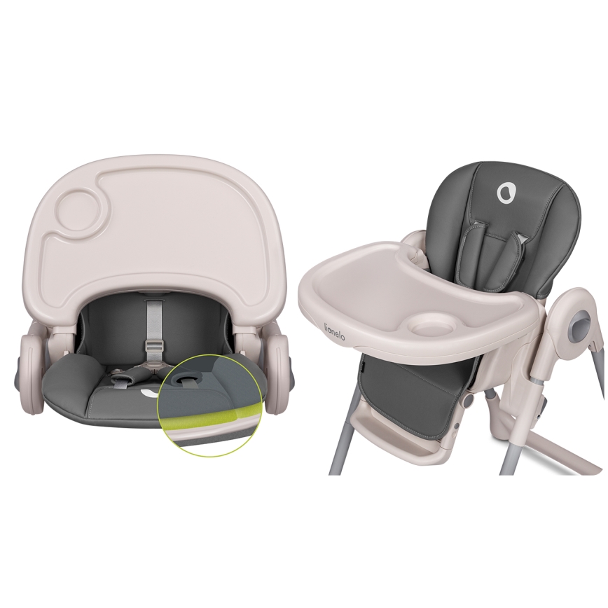 Lionelo - Chaise haute enfant ZANNA gris