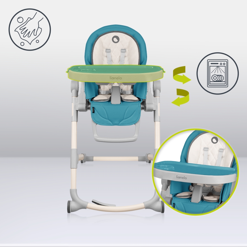 Lionelo - Chaise haute pour enfant CORA Ocean
