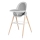 Lionelo - Chaise haute pour enfant MAYA Blanc, hêtre