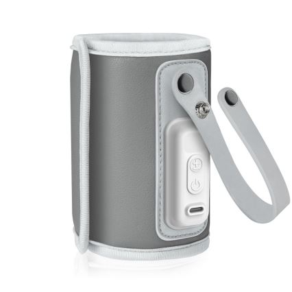 Lionelo - Chauffe-biberon rechargeable THERMUP GO 18W/5V Gris argenté