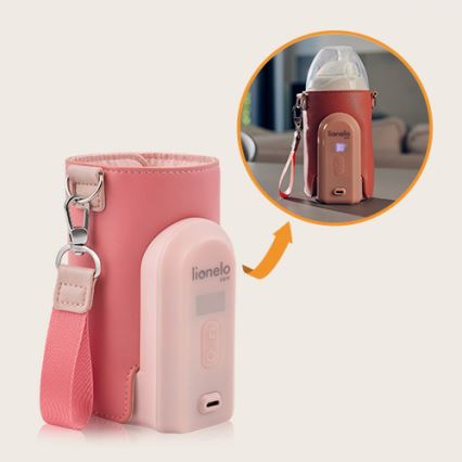 Lionelo - Chauffe-biberon rechargeable THERMUP GO EVO 18W/5V rose