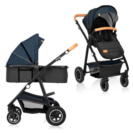 Lionelo - Combi-kinderwagen 2-in-1 AMBER Blue Navy