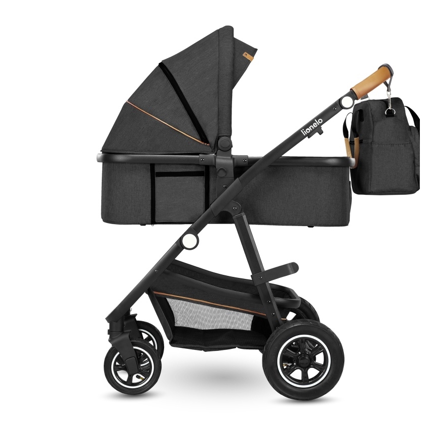 Lionelo - Combi-kinderwagen 2-in-1 AMBER Grijs Grafiet