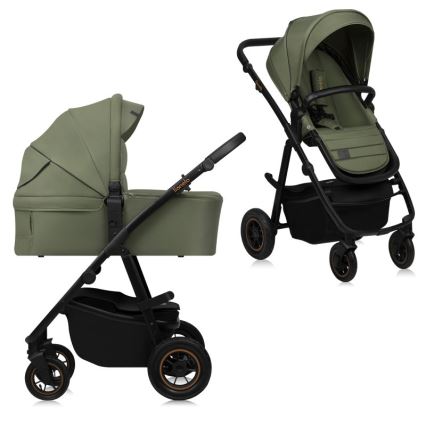 Lionelo - Combi-kinderwagen 2-in-1 AMBER PLUS Green Forest