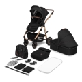 Lionelo - Combi-kinderwagen 2-in-1 AMBER Zwart Onyx