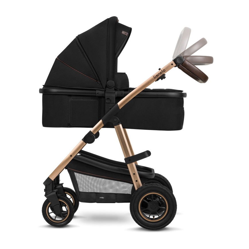 Lionelo - Combi-kinderwagen 2-in-1 AMBER Zwart Onyx