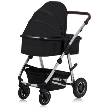 Lionelo - Combi-kinderwagen 2-in-1 AMBER Zwart/Zilver