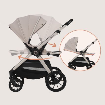 Lionelo - Combi-kinderwagen 2-in-1 LAYLA Beige Sand