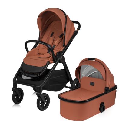 Lionelo - Combi-kinderwagen 2-in-1 LAYLA Bruin/roestkleurig