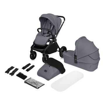 Lionelo - Combi-kinderwagen 2-in-1 MIKA PLUS Grijs Stone