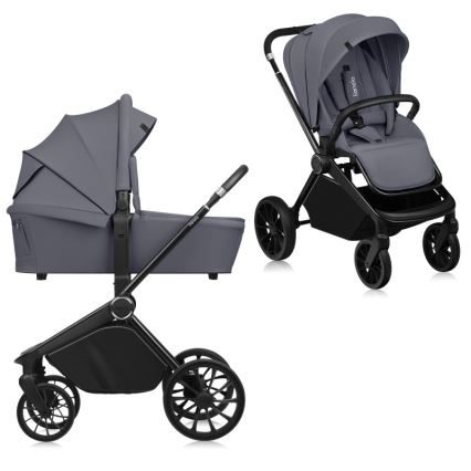 Lionelo - Combi-kinderwagen 2-in-1 MIKA PLUS Grijs Stone