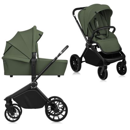 Lionelo - Combi-kinderwagen 2-in-1 MIKA PLUS Olijfgroen