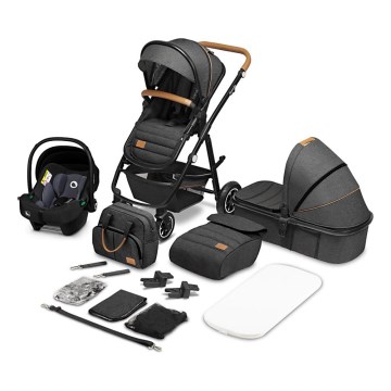 Lionelo - Combi-kinderwagen 3-in-1 AMBER Grijs Grafiet