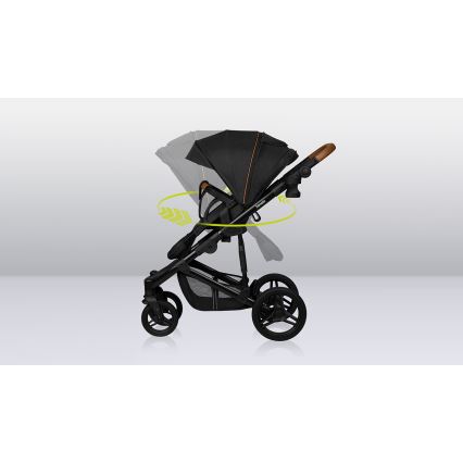 Lionelo - Combi-kinderwagen 3-in-1 MARI TOUR Black Onyx