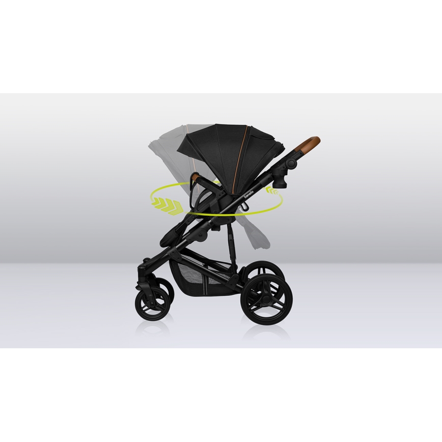 Lionelo - Combi-kinderwagen 3-in-1 MARI TOUR Black Onyx