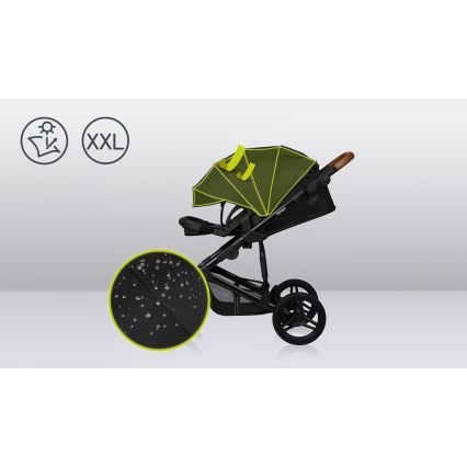 Lionelo - Combi-kinderwagen 3-in-1 MARI TOUR Black Onyx