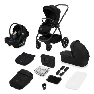 Lionelo - Combi-kinderwagen 3-in-1 MERIL Black Onyx