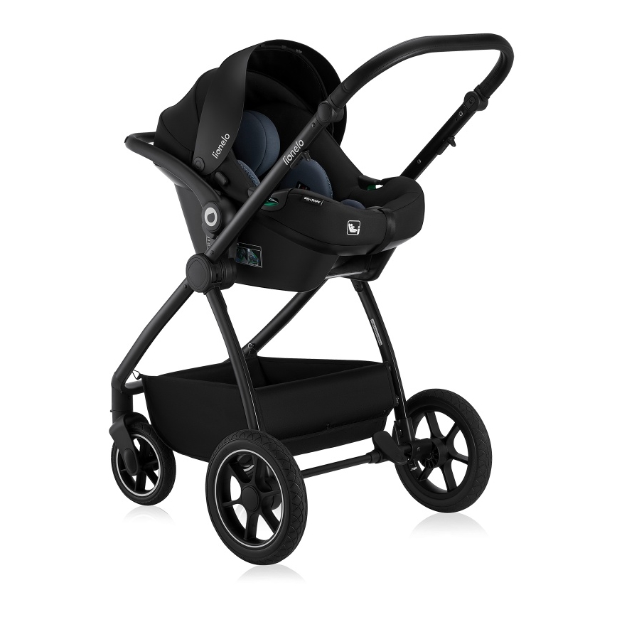 Lionelo - Combi-kinderwagen 3-in-1 MERIL Black Onyx