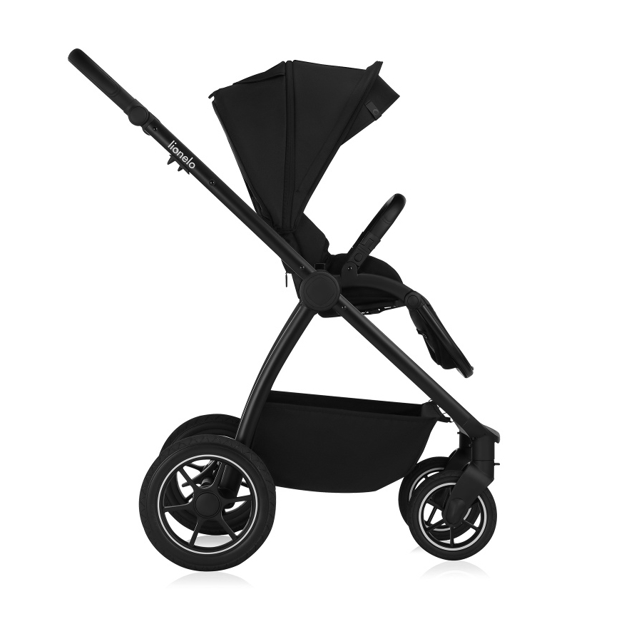 Lionelo - Combi-kinderwagen 3-in-1 MERIL Black Onyx