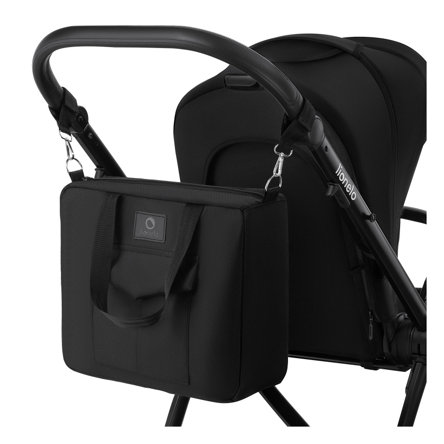 Lionelo - Combi-kinderwagen 3-in-1 MERIL Black Onyx