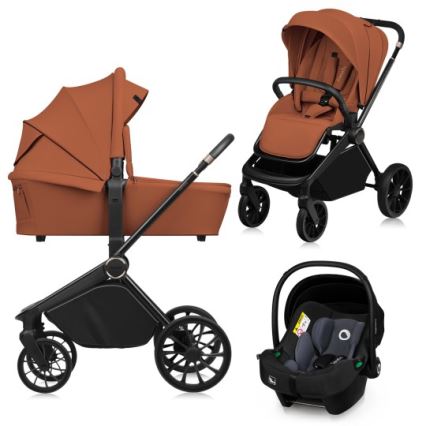 Lionelo - Combikinderwagen 3-in-1 MIKA PLUS Roestbruin