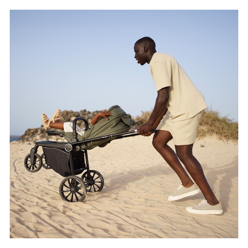 Lionelo - Combinatie 3-in-1 kinderwagen MIKA PLUS Olijfgroen