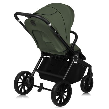 Lionelo - Combinatie 3-in-1 kinderwagen MIKA PLUS Olijfgroen
