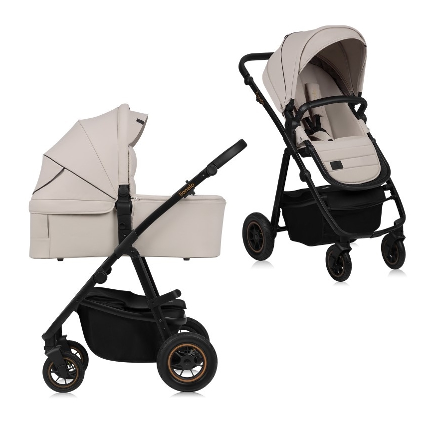 Lionelo - Combinatiekinderwagen 2-in-1 AMBER PLUS Beige Zand