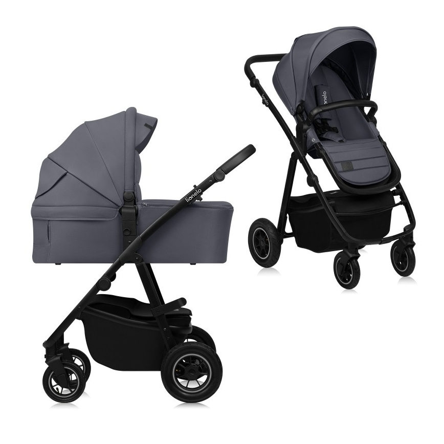 Lionelo - Combinatiekinderwagen 2-in-1 AMBER PLUS Grijs Grafiet