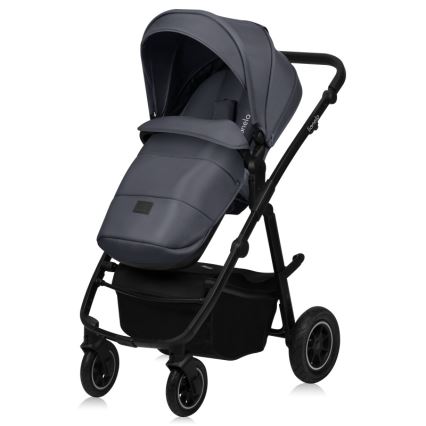 Lionelo - Combinatiekinderwagen 2-in-1 AMBER PLUS Grijs Grafiet