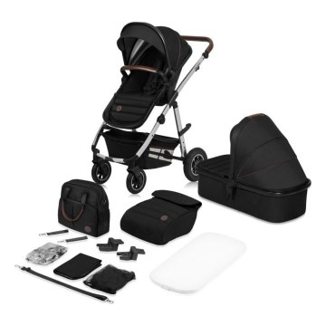 Lionelo - Combinatiekinderwagen 2-in-1 AMBER Zwart/Zilver