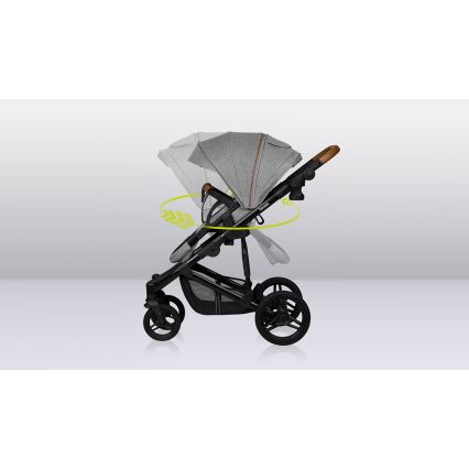 Lionelo - Combinatiekinderwagen 2-in-1 MARI TOUR Grey Stone