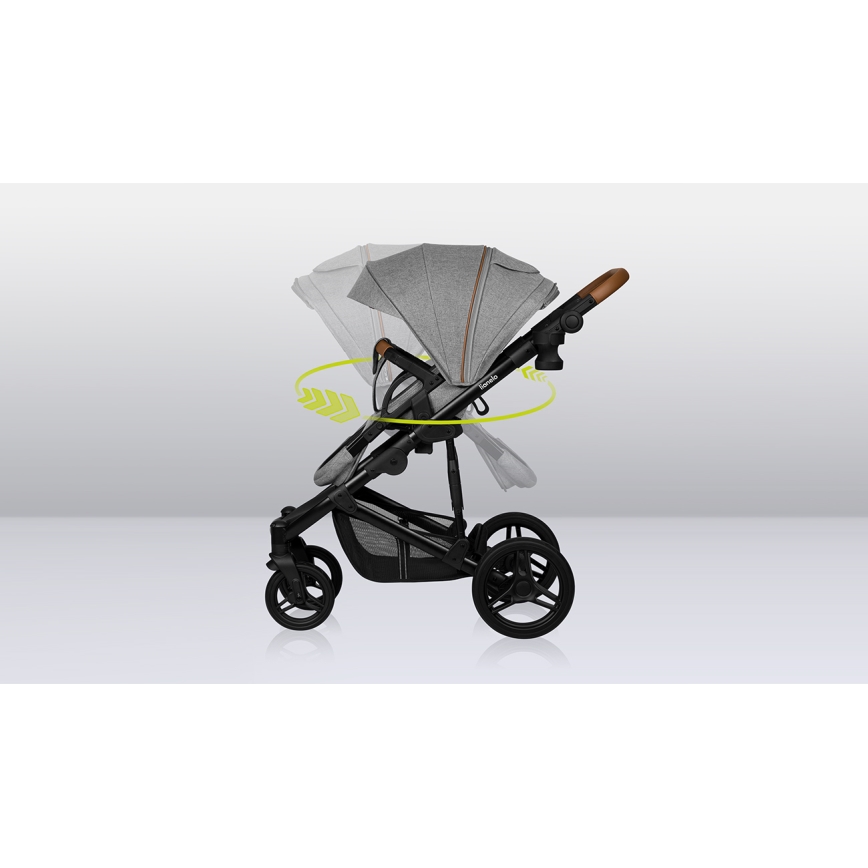 Lionelo - Combinatiekinderwagen 2-in-1 MARI TOUR Grey Stone