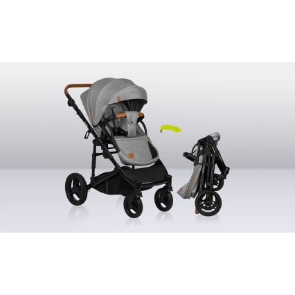 Lionelo - Combinatiekinderwagen 2-in-1 MARI TOUR Grey Stone
