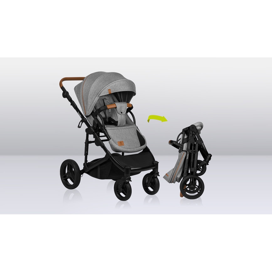 Lionelo - Combinatiekinderwagen 2-in-1 MARI TOUR Grey Stone