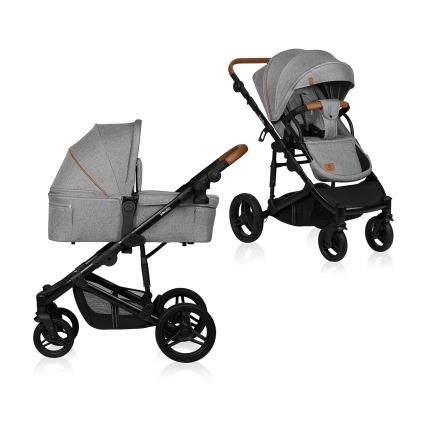 Lionelo - Combinatiekinderwagen 2-in-1 MARI TOUR Grey Stone