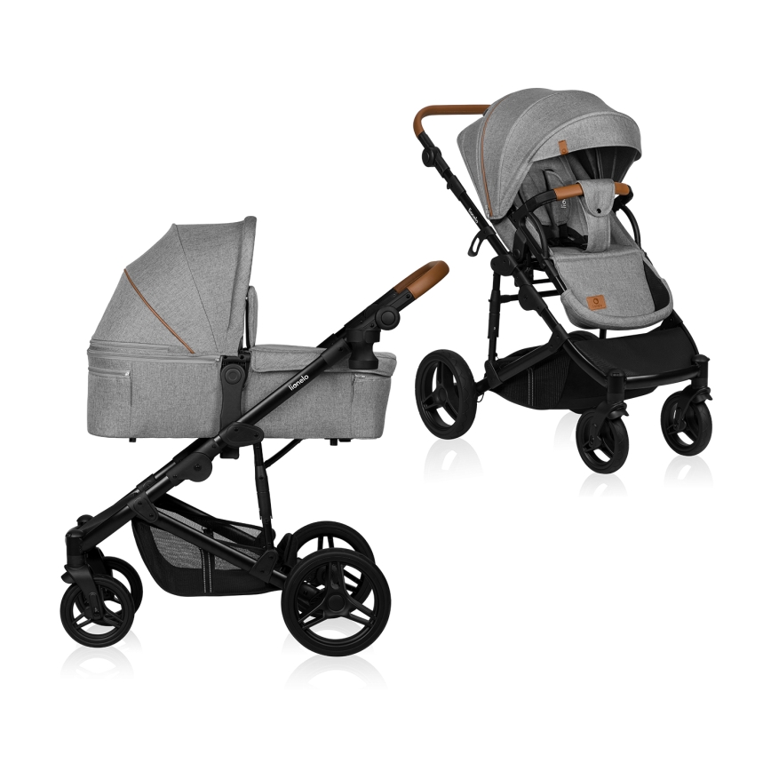 Lionelo - Combinatiekinderwagen 2-in-1 MARI TOUR Grey Stone