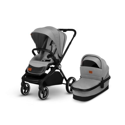 Lionelo - Combinatiekinderwagen 2-in-1 MIKA Grey Stone
