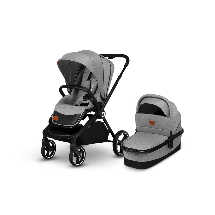 Lionelo - Combinatiekinderwagen 2-in-1 MIKA Grey Stone