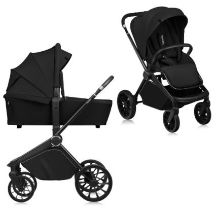 Lionelo - Combinatiekinderwagen 2-in-1 MIKA PLUS Zwart Onyx