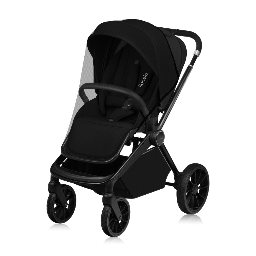 Lionelo - Combinatiekinderwagen 2-in-1 MIKA PLUS Zwart Onyx