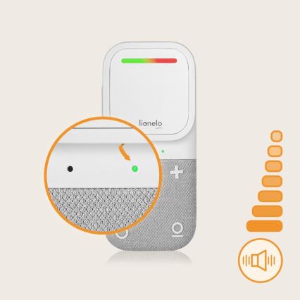 Lionelo - Draadloze oplaadbare audio-babyfoon BABYLINE 2.2 5V