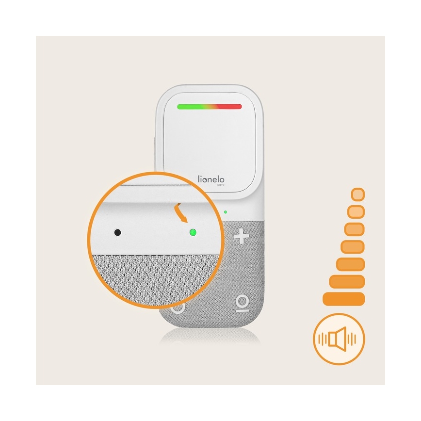 Lionelo - Draadloze oplaadbare audio-babyfoon BABYLINE 2.2 5V