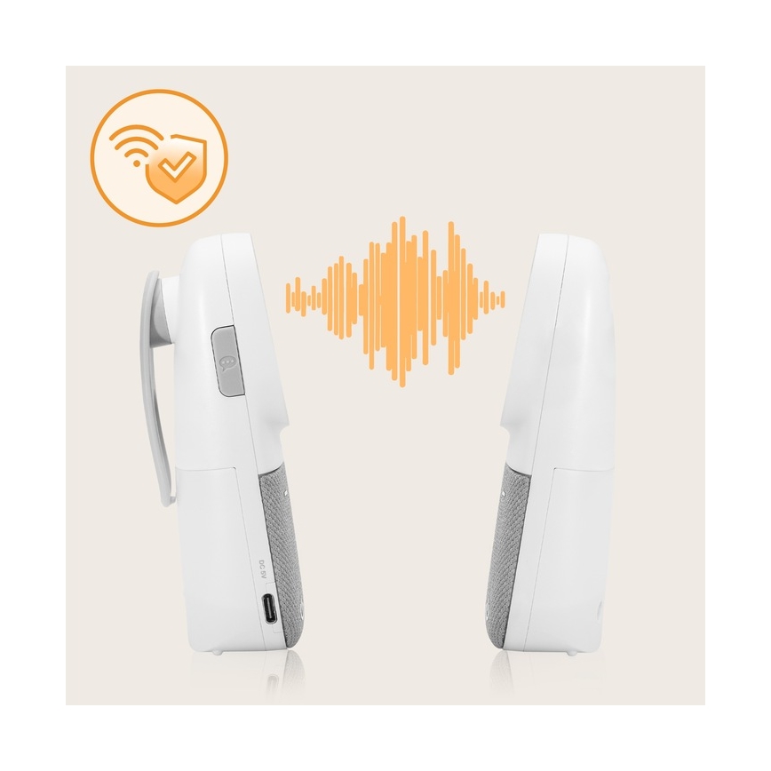 Lionelo - Draadloze oplaadbare audio-babyfoon BABYLINE 2.2 5V