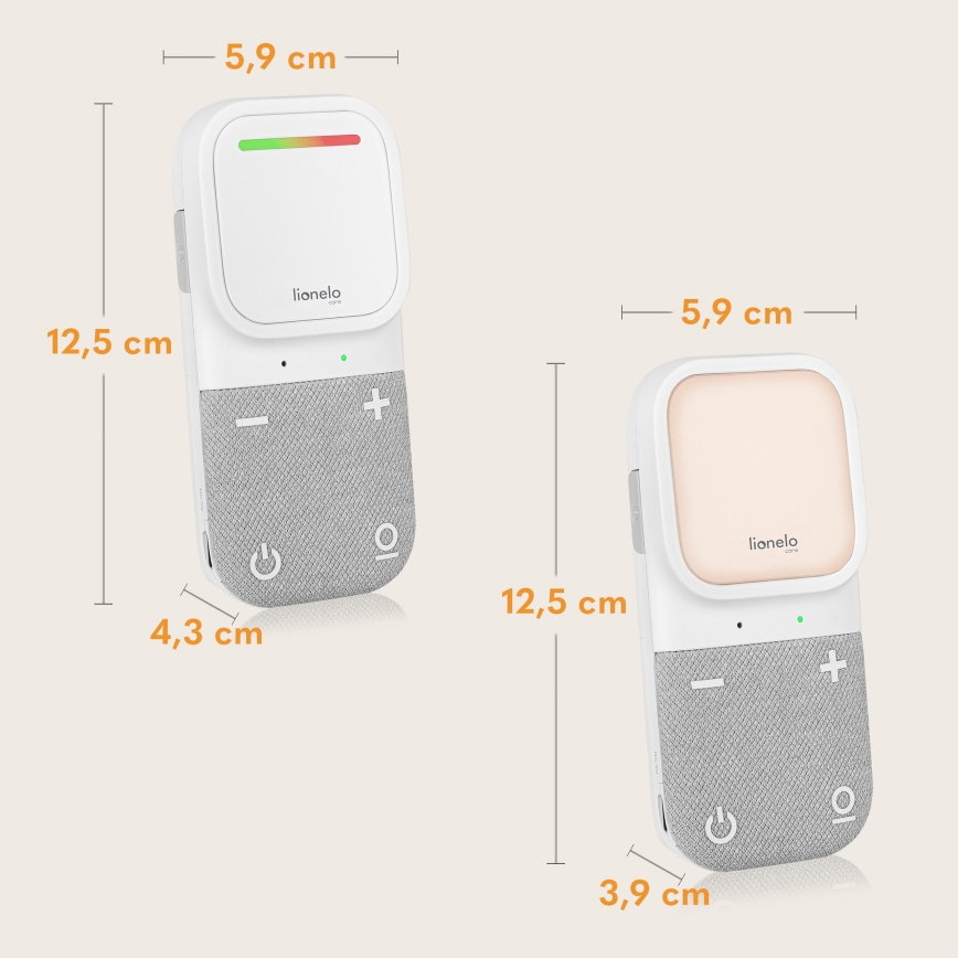 Lionelo - Draadloze oplaadbare audio-babyfoon BABYLINE 2.2 5V