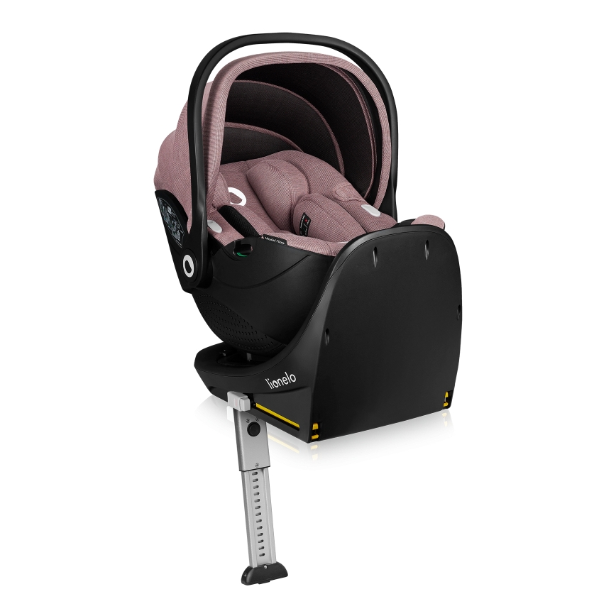 Lionelo - Draaibaar autostoeltje met basis MOXIE SET i-Size 40-87 cm Pink Mauve